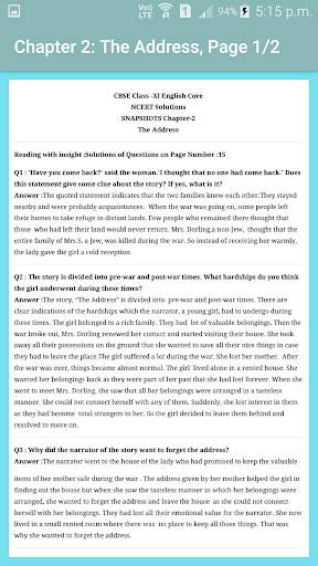 Class 11 English NCERT Solutions скриншот 1