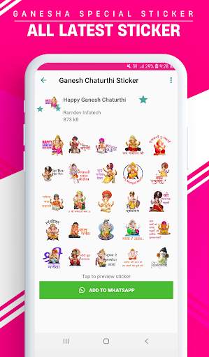 Ganesh Chaturthi Sticker for WhatsApp screenshot 2
