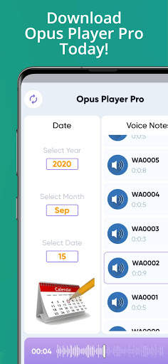 Opus Player Pro - WhatsApp Audio Files Manager 5 تصوير الشاشة