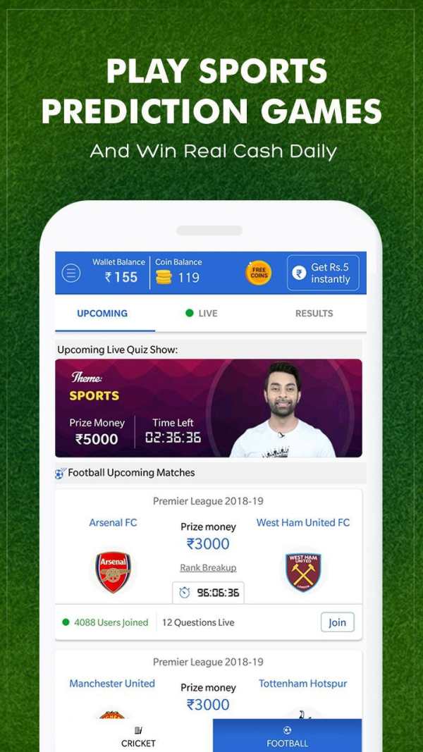 GameOn: Match Prediction & Live Sports Quiz screenshot 2