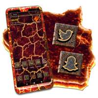 Lava Cracks Launcher Theme