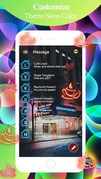 Neon Theme Colors SMS - Color Message screenshot 2