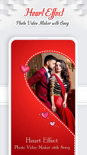 Heart Effect Photo Video Maker with Song screenshot 1