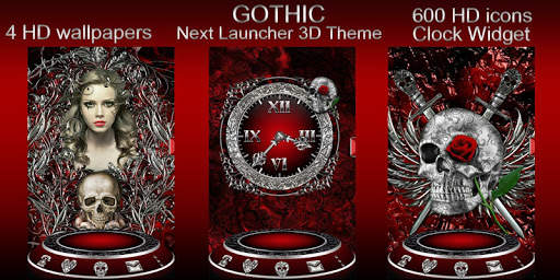 Gothic 3D Next Launcher Theme screenshot 1