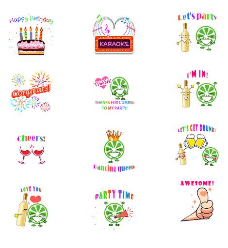 Party Sticker GIF Free screenshot 6