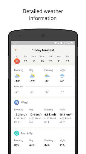 Yandex Weather screenshot 3