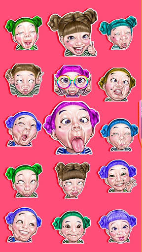 Funny Faces Emoji स्टिकर्स स्क्रीनशॉट 2