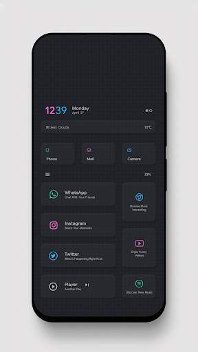 Neomix KLWP theme screenshot 3