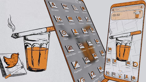 Tea Cigarette Launcher Theme screenshot 1
