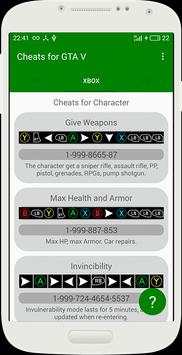 Cheats for GTA V - Unofficial screenshot 2