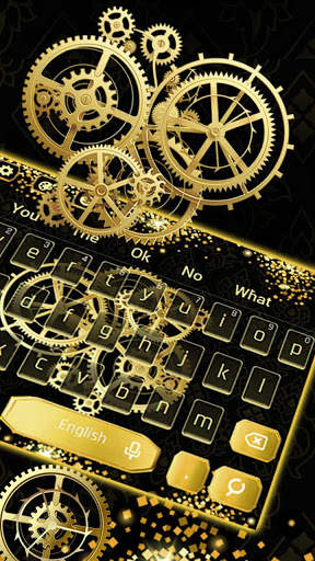 Classical Gold Watch Keyboard Theme 1 تصوير الشاشة