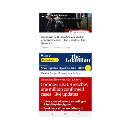News app screenshot 2