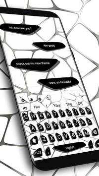 Sms Black and White keyboard Theme screenshot 1