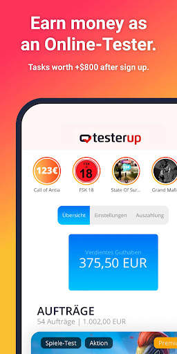 testerup - earn money स्क्रीनशॉट 1