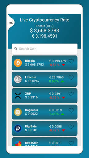Live CryptoCurrency Rate - Track your coin screenshot 1