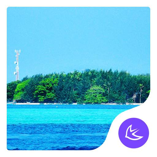 Summer sea cool round icon -APUS Launcher theme 568.0.1001