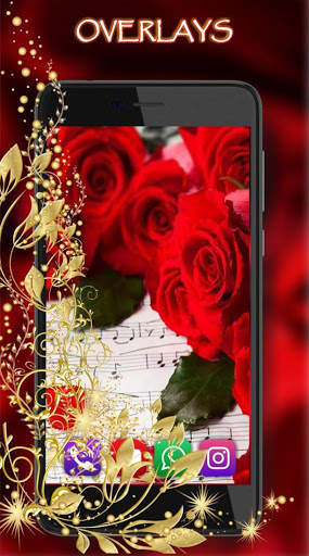 Roses Hearts HD Live Wallpaper screenshot 2