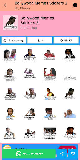 Bollywood Stickers For WhatsApp screenshot 4