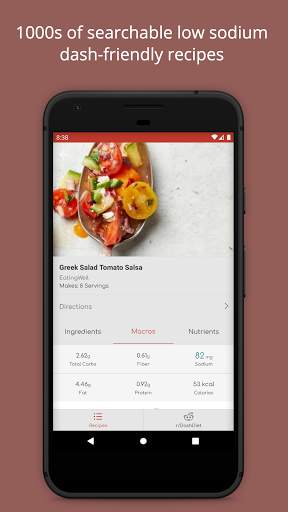 My Dash Diet: Food Tracker and Low Sodium Recipes скриншот 3