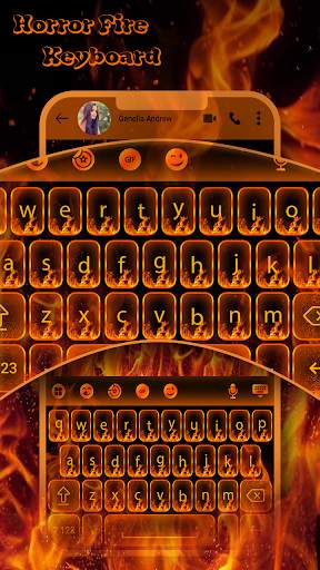 Horror Fire keyboard Theme скриншот 3