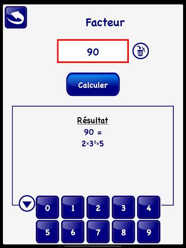 Calcul PPCM PGCD Facteurs premiers LITE screenshot 8