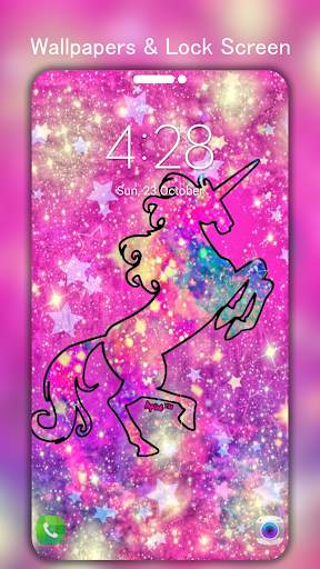 🦄 Rainbow Unicorn Glitter Wallpaper 4K [UHD] screenshot 8