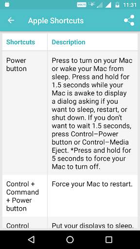 Keyboard Shortcuts 5 تصوير الشاشة