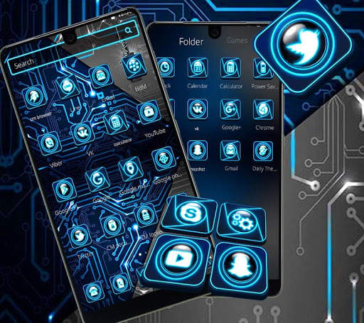 Neon Technology Launcher Theme screenshot 4