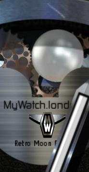 Retro Moon Phase Watch Face 6 تصوير الشاشة