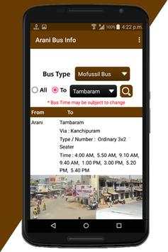 Arani Bus Info screenshot 5