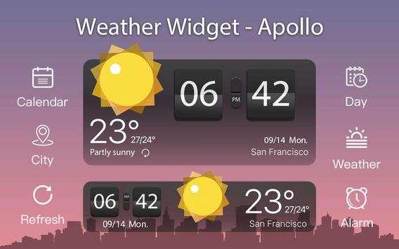 Weather & Clock Widget-Apollo screenshot 4