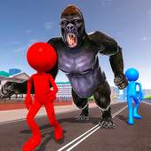 Angry Gorilla vs Stickman City Battle 1.0