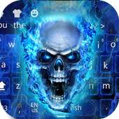 Flaming Skull Keyboard Theme 10001004