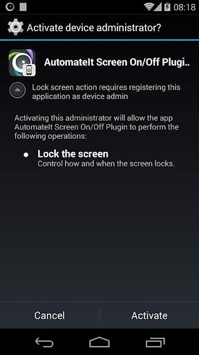 AutomateIt Screen On-Off&Lock screenshot 3