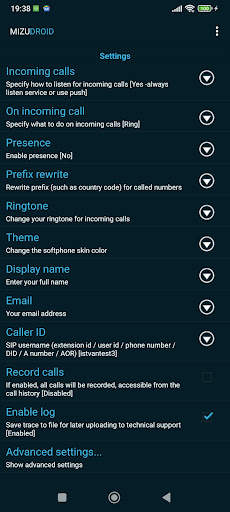 MizuDroid SIP VOIP Softphone screenshot 4