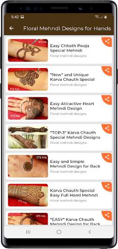 Mehndi Designs | Mehndi Design Video Tutorials App screenshot 5