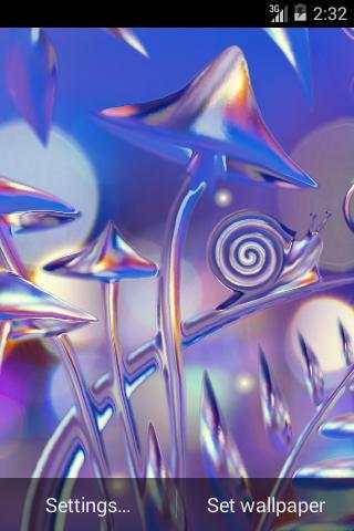 Glass Flowers Live Wallpaper screenshot 1