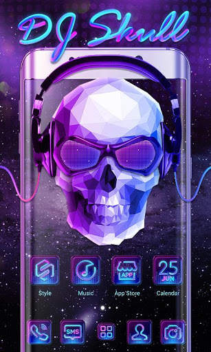 DJ Skull GO Launcher Theme screenshot 1