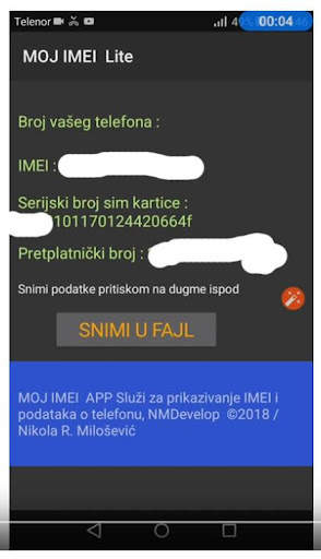 MOJ IMEI Lite screenshot 2
