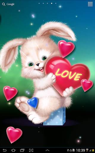 Cute Bunny Live Wallpaper screenshot 6