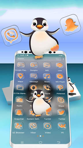 Cute Penguin Theme screenshot 2