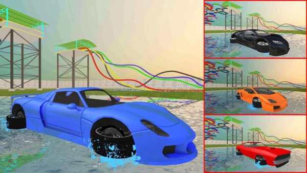 Waterpark Uphill : Adventurous Car Racing screenshot 7