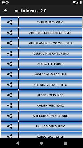 Memes Brasil 2.0 - Áudios, Botão, Sons, Player screenshot 3