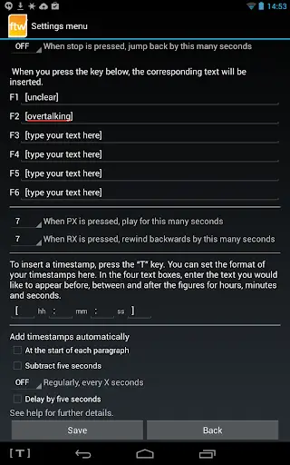 Transcription Software - the FTW Transcriber screenshot 3