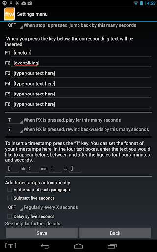 Transcription Software - the FTW Transcriber screenshot 3