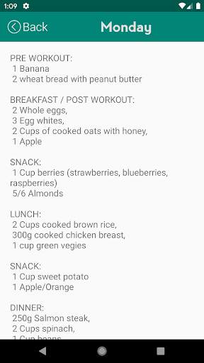Bodybuilding Diet Plan - 7 Days Diet Chart screenshot 3