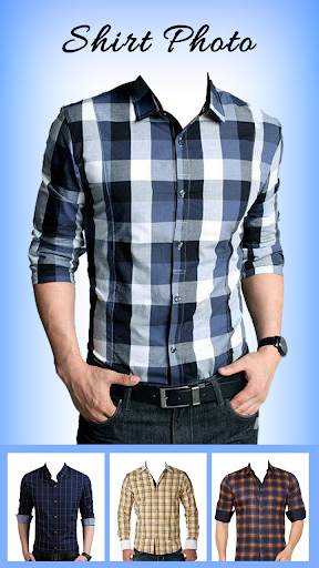 Man Blue Shirt Photo Suit screenshot 1