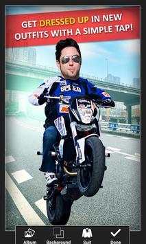 Men Racing Bike Rider Photo Suit screenshot 4