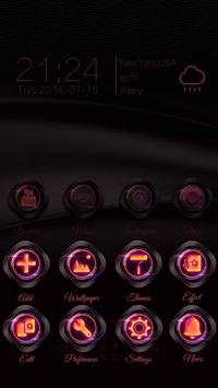 Rouge Noir Go Launcher Theme 4 تصوير الشاشة