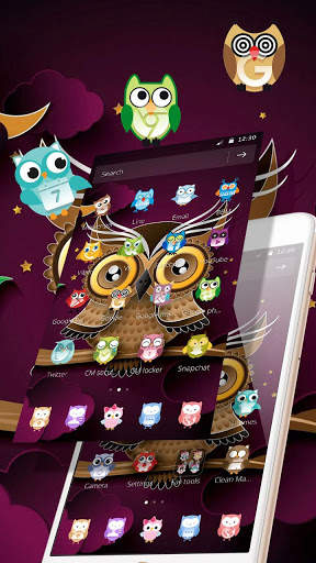 Two-dimensional Abstract Owl Theme screenshot 1